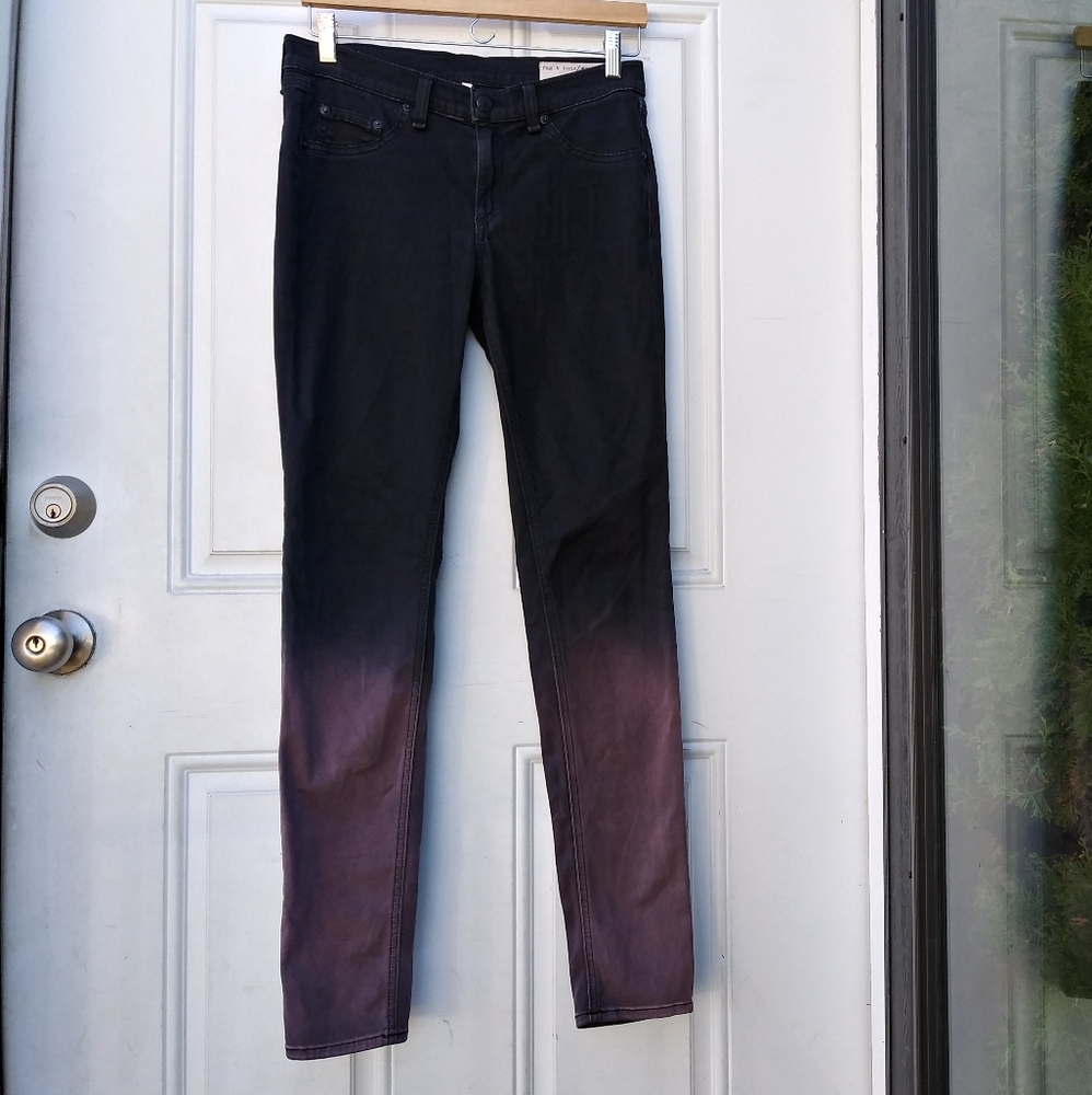 Rag & bone Ombre jeggings Dip Dye Sz 28 10"Rise